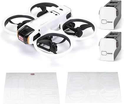WRAPGRADE Skin Stickers Compatible with DJI Avata 2 Racing White