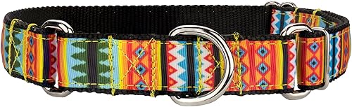 Country Brook Design - Collar de perro Martingala con cinta de pinos de verano, grande