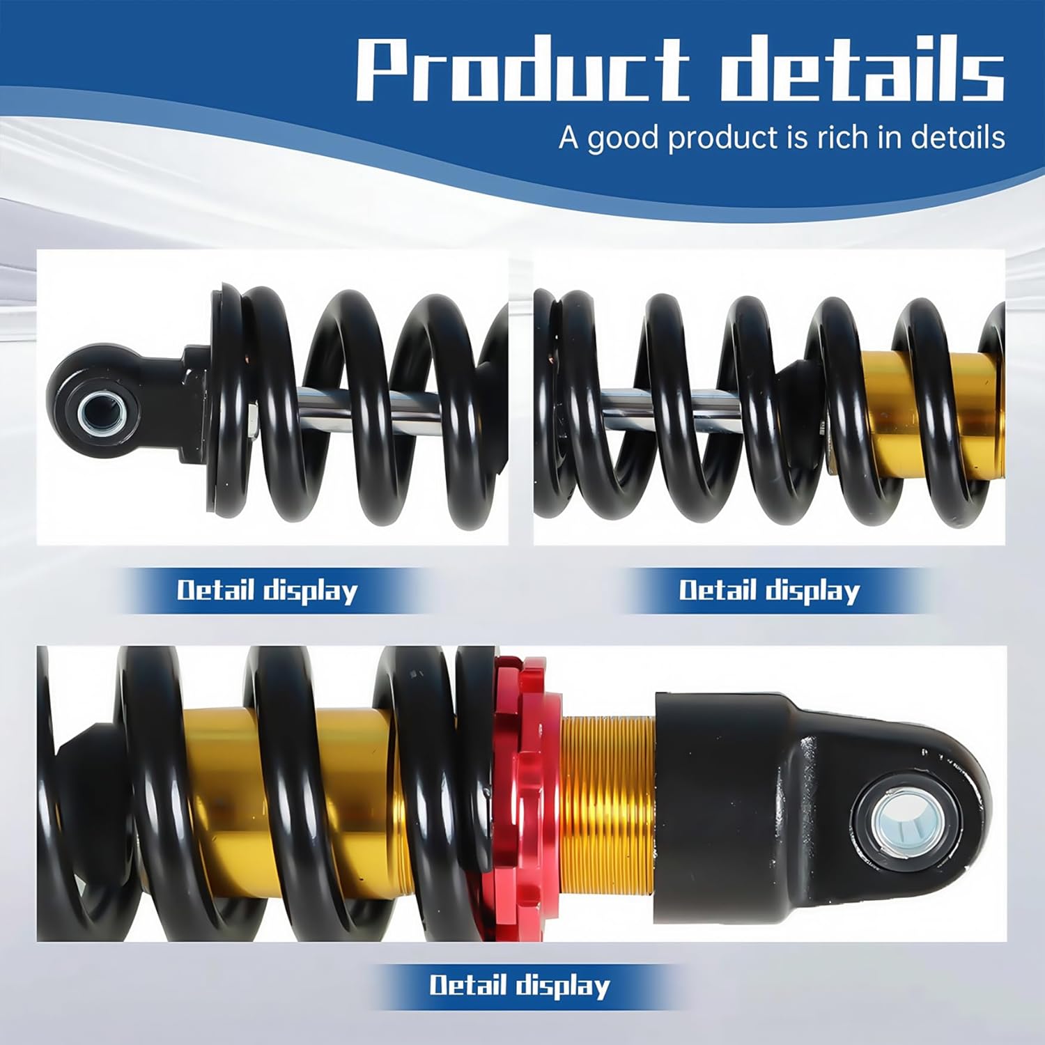 WFLNHB 10.5inch 270mm Rear Shock Replacement for Pit bike Dirt Bike Central Rear Single off-road Motorcycle