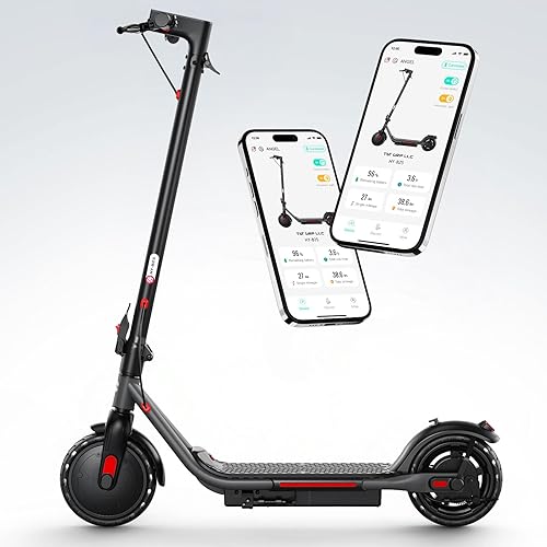 TST HOVSCO Electric Scooter for Adult, Up to 19/23 MPH and 30 Miles Long Range E Scooter, 8.5"/10" Solid and Pneumatic Tire, Portable Folding EScooter with Dual Brakes, Commuting Escooter App Control