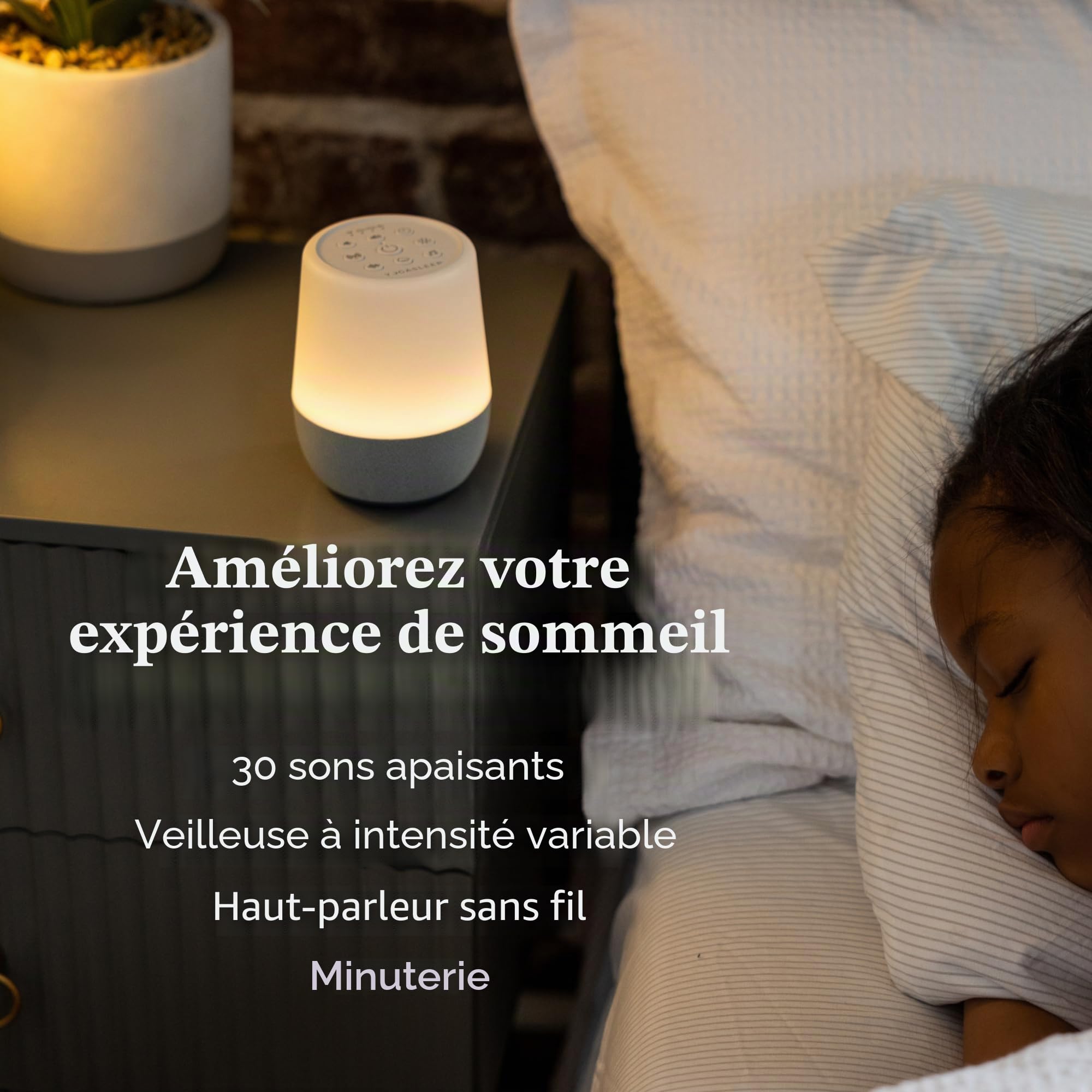 Yogasleep Machine à bruit blanc avec veilleuse et haut-parleur sans fil pour voyage, intimité au bureau, thérapie du sommeil pour adultes et bébés