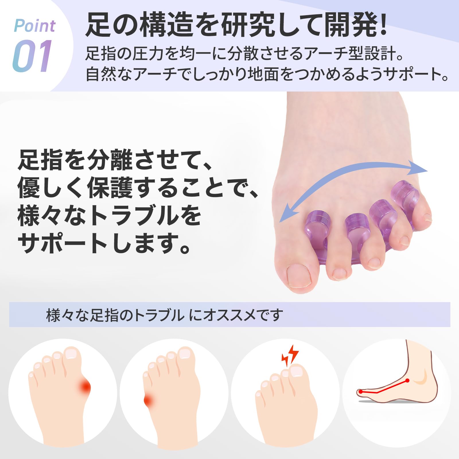 Amazon | [LODI] 足指セパレーター ネイルグッズ ブルー 1足2個入