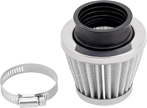 Miniatura 2 de AHL Filtro de aire plateado de 1.654 in de alto rendimiento  150 cc-250 cc para motocicleta, scooter, ATV Dirt Bike (1 unidad)