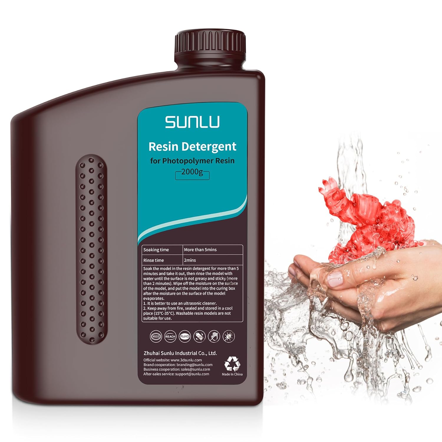 SUNLU 3D Printer Resin Detergent, Gentle on Hands 3D Resin