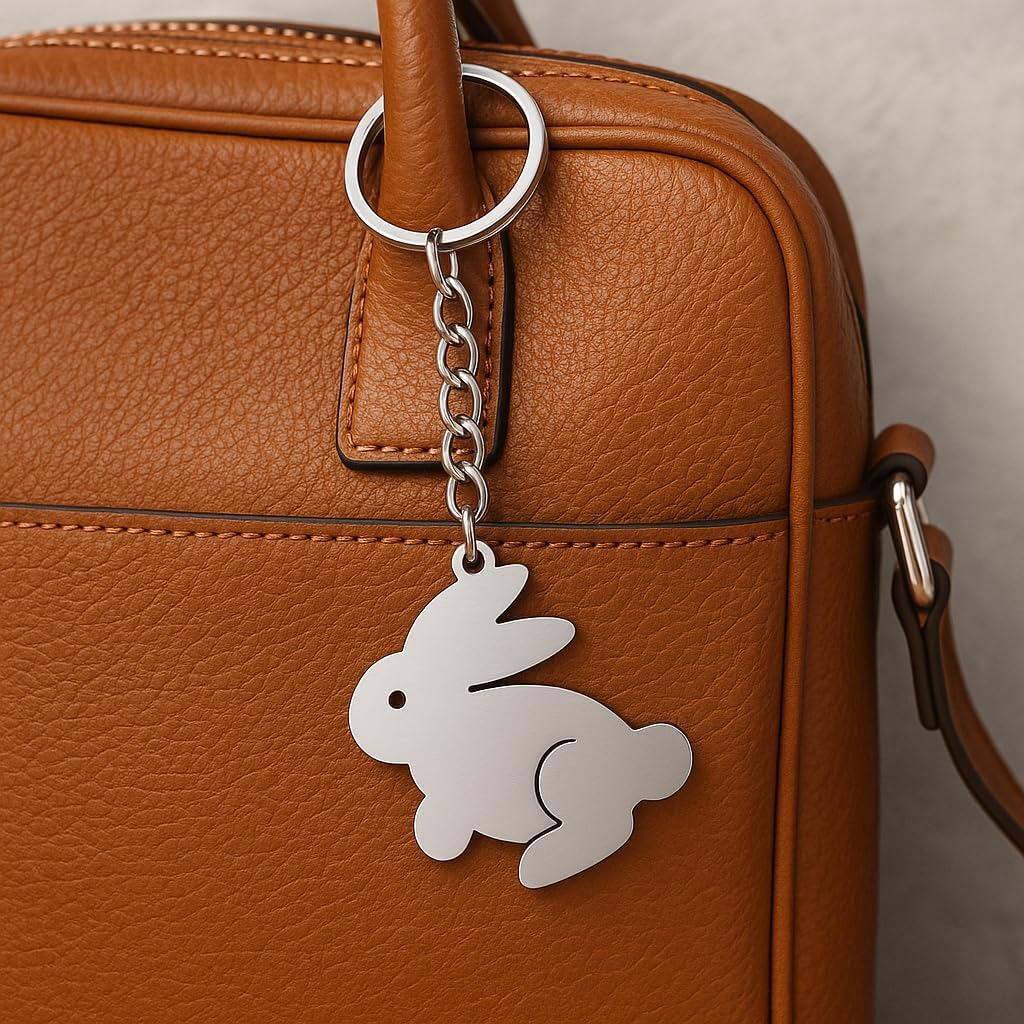 Bunny Keychain - Cute Key Chains for Women Bag Charms, Rabbit Keychins Gift for Wemen Friands Girls Teens - Image 4