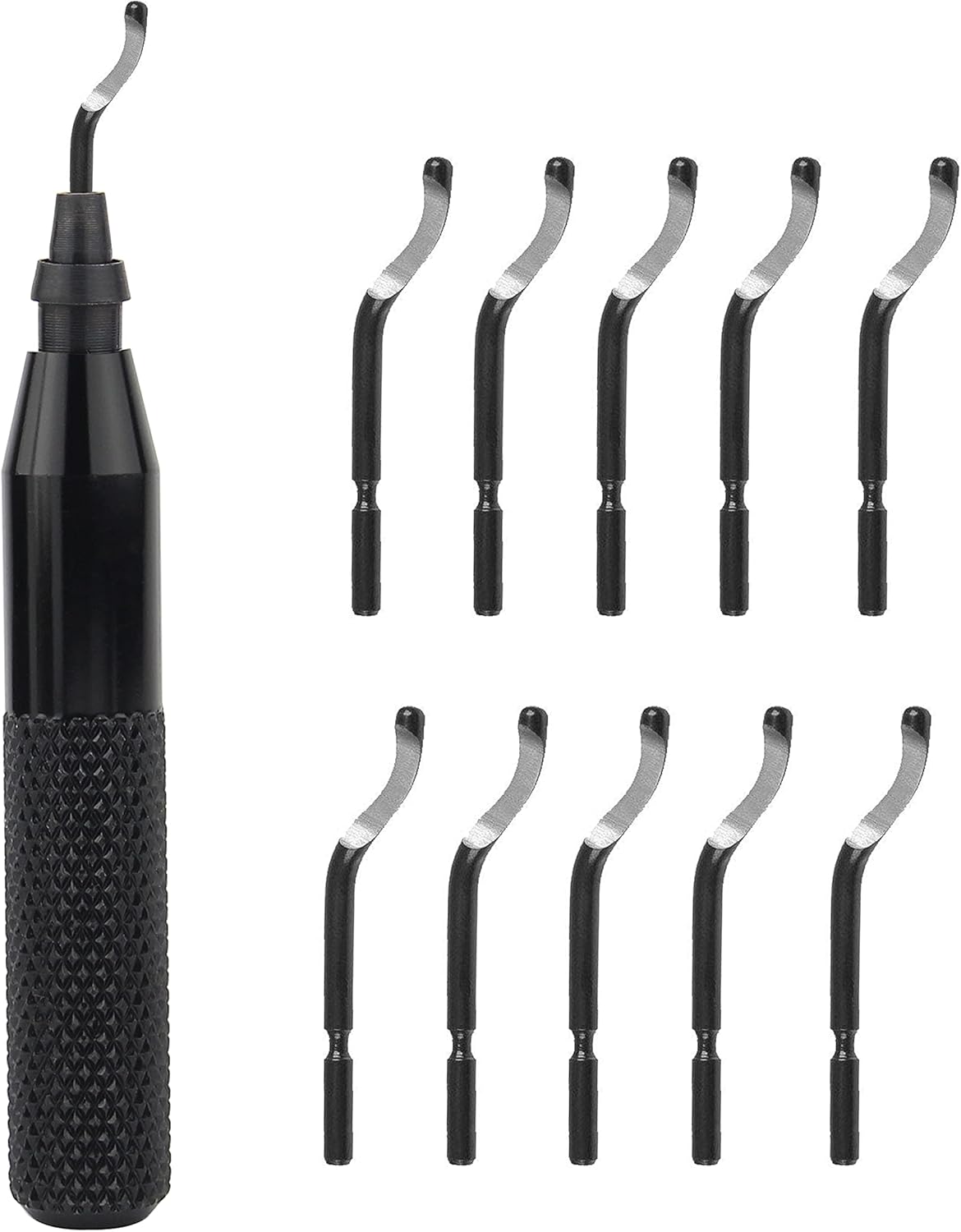 YXGOOD Hand Deburring Tool Kit with 10 BS1010 HSS Blades - Precision Deburrer for Wood, Plastic, Aluminum, Copper, Steel