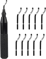 YXGOOD Hand Deburring Tool Kit with 10 BS1010 HSS Blades - Precision Deburrer for Wood, Plastic, Aluminum, Copper, Steel