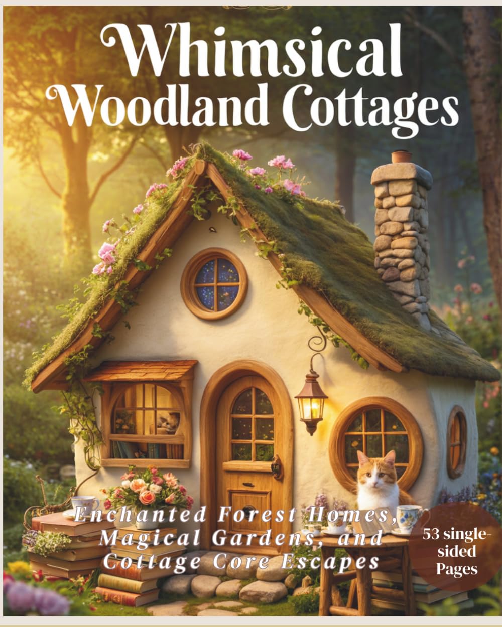 Whimsical Woodland Cottages: Enchanted Forest Homes, Magical Gardens, and Cottage Core Escapes (Fantasy Adult Coloring Books)