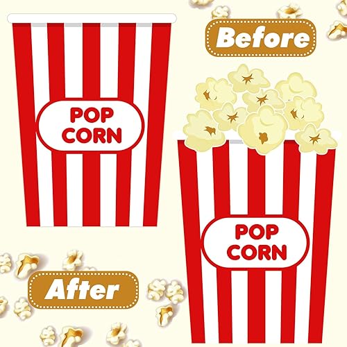 Miniatura 7 de TaoBary 73 tablones de anuncios de crayón de palomitas de maíz, decoración de 20 x 27 pulgadas, cubo de palomitas de maíz, tablón de anuncios,