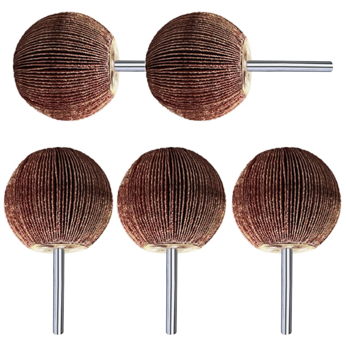 Circle Oval Abrasive Flap Wheel,Sanding Wheel Diameter 2" 50mm, 5-Pack Shank Dia1/4''(6mm) 80#~240# Grits for Drill Die Grinder Flap Wheel Sander (80#-5PCS)