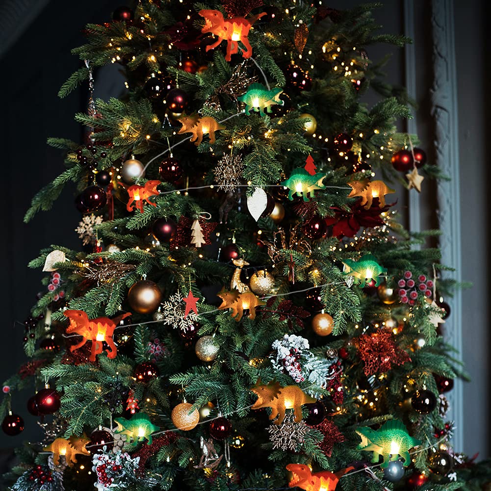 Uposao LED Dinosaur String Light for Kids Fairy Lights for Bedroom Christmas Fairy Lights String Lights Childrens Room Lights Children Gift Cartoon Fairy Lights Decorations
