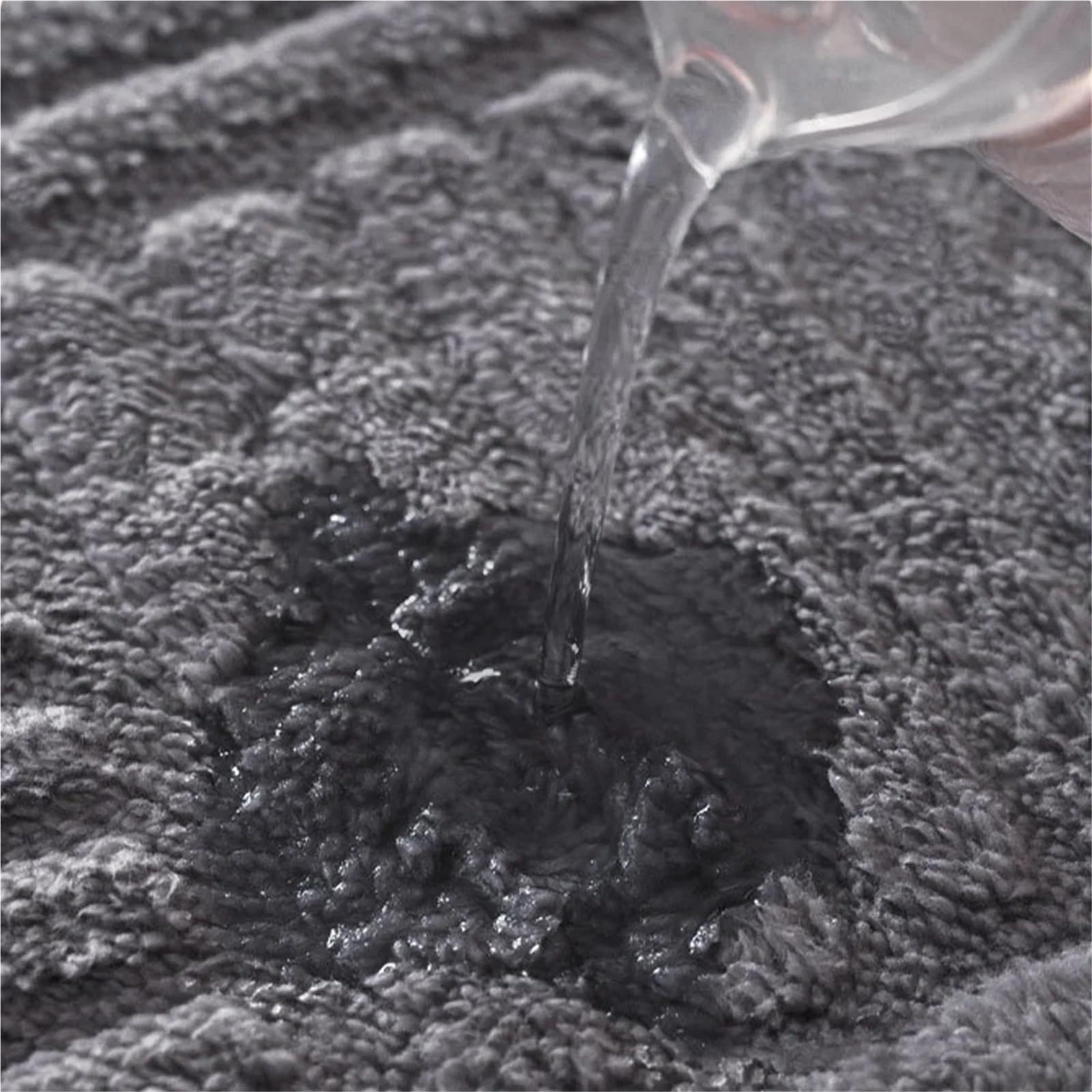 Tappetino da bagno spesso assorbente a righe morbido in tinta unita tappeto da bagno in velluto di cotone antiscivolo tappetino da ingresso per camera da letto e bagno grigio chiaro 40 x 60 cm