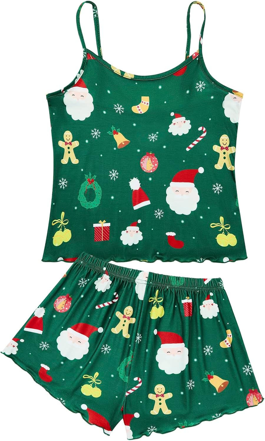 American Trends Cute Pajamas for Women Strawberry Print Cami Top and Shorts Pj Set Two Piece Pajama Set Sleepwear Sleep Set