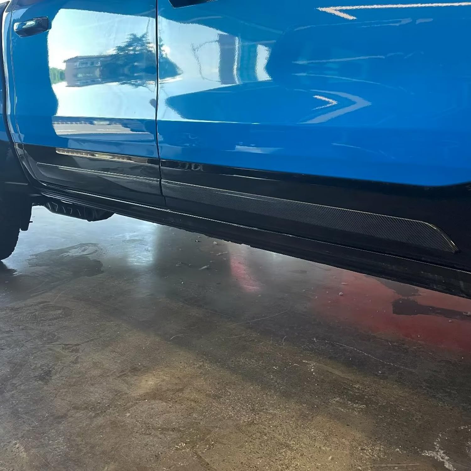 ITrims for Dodge Ram TRX 2021 2022 2023 Car Accessories Side Door Body Molding Streamer Protector Cover Trim Exterior Car Styling Decoration ABS Carbon Fiber 4PCS