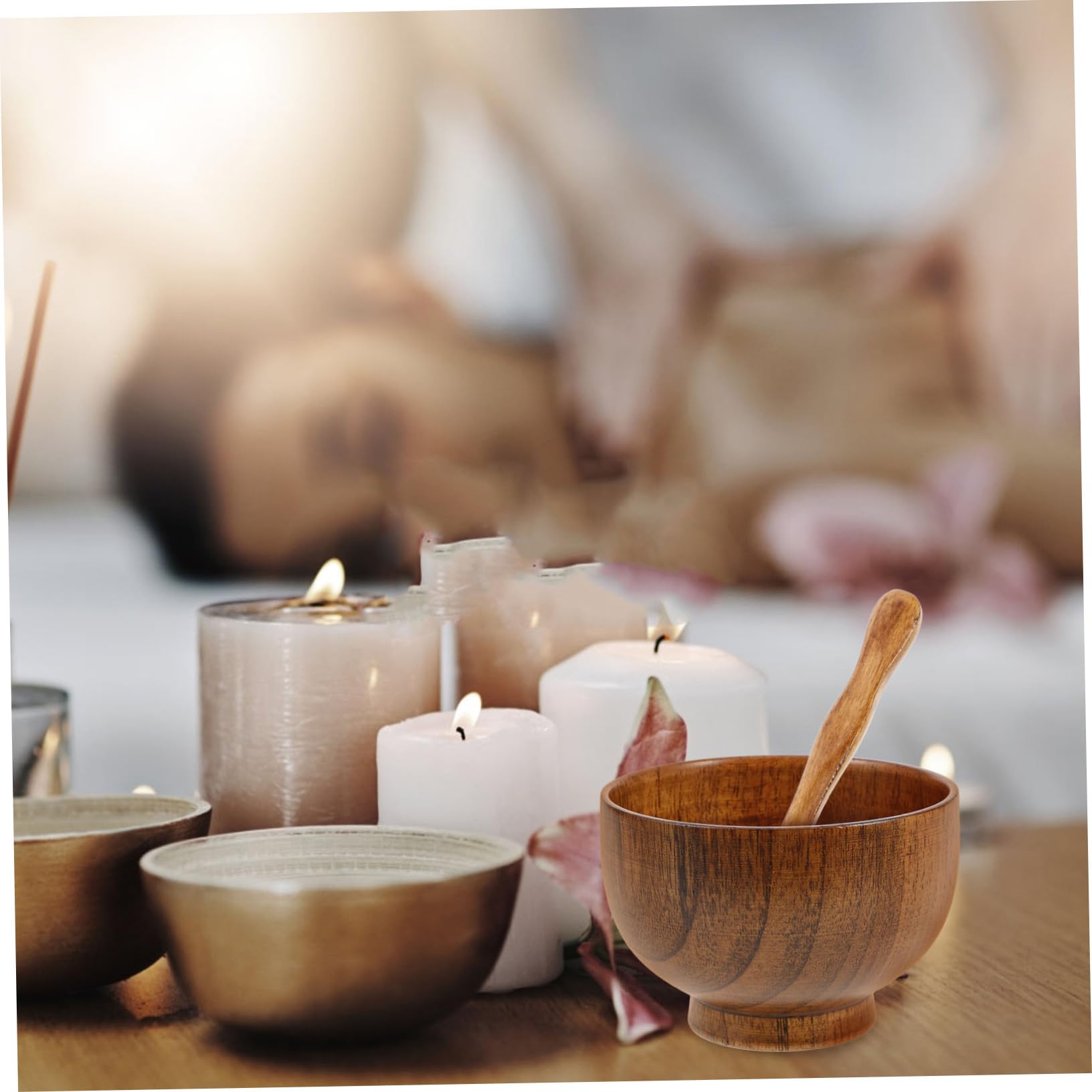 Healeved 4sätze Holz-masken-schalen Und Rührwerkzeugen Für - Hautfreundliche Beauty-zubehör Für Ihre Persönliche Pflege Praktisch Für Reisen Und Einfache Anwendung