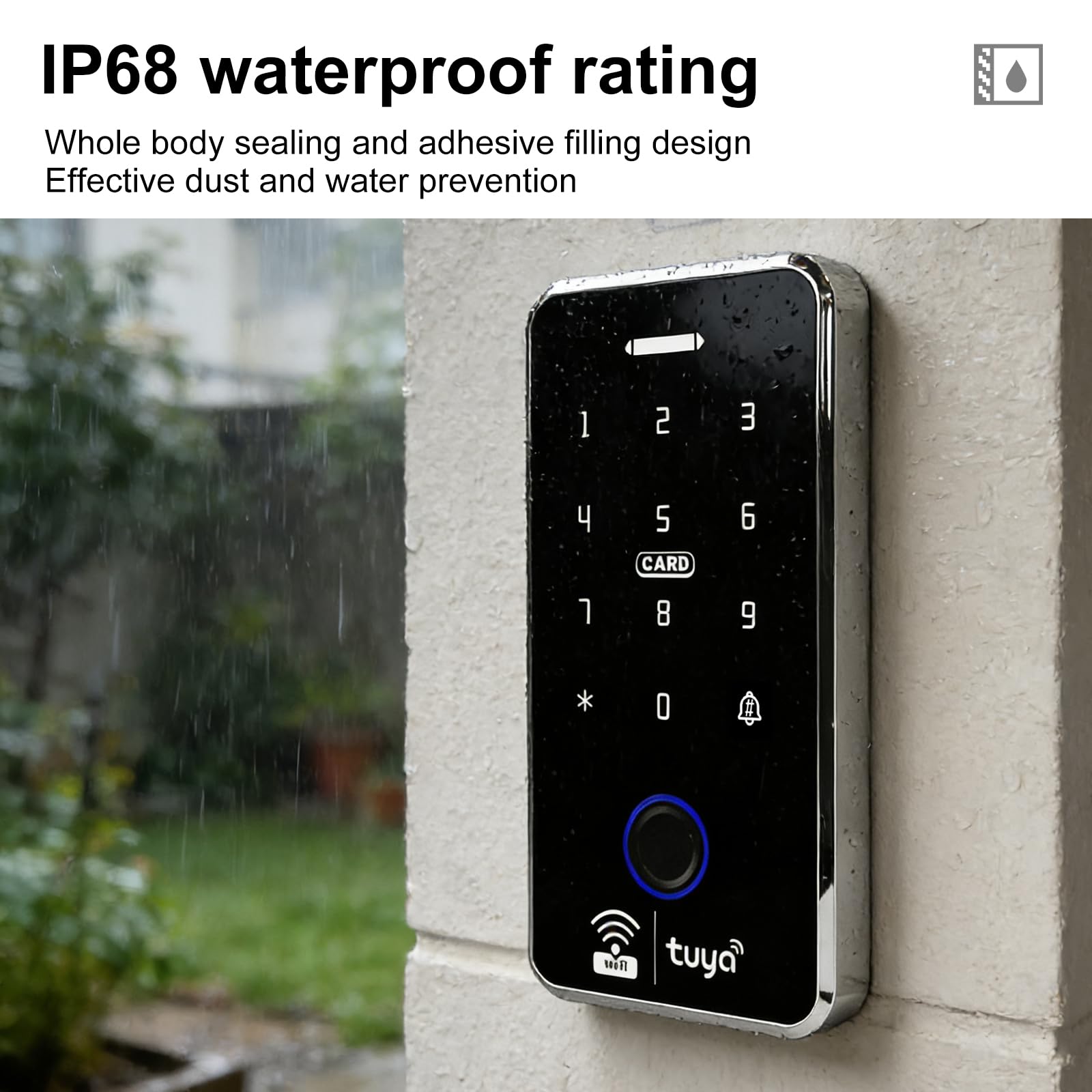 WiFi Tuya Security Access Control System Kit: impermeabile, impronte digitali, password, blocco tastiera RFID, serratura magnetica 272,2 kg + staffa ZL, apriporta telecomando intelligente