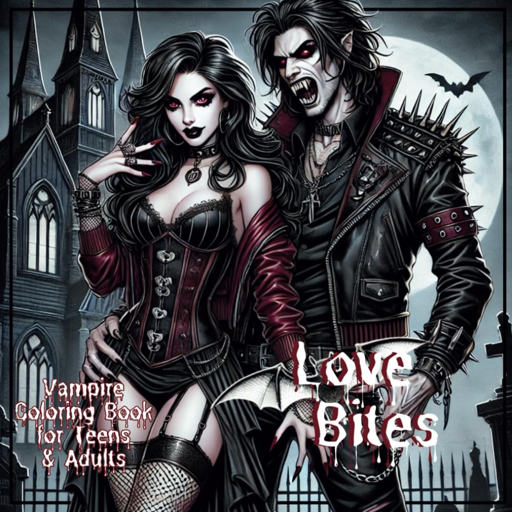 Love Bites: Vampire Coloring Book for Adults