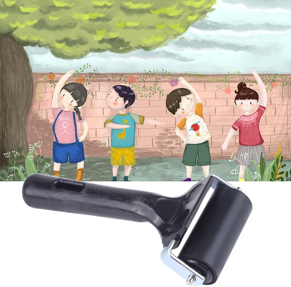 2.3 Inch Soft Rubber Brayer,Rubber Brayer Roller Paint Brush Ink Applicator Art Craft Oil Painting Tool