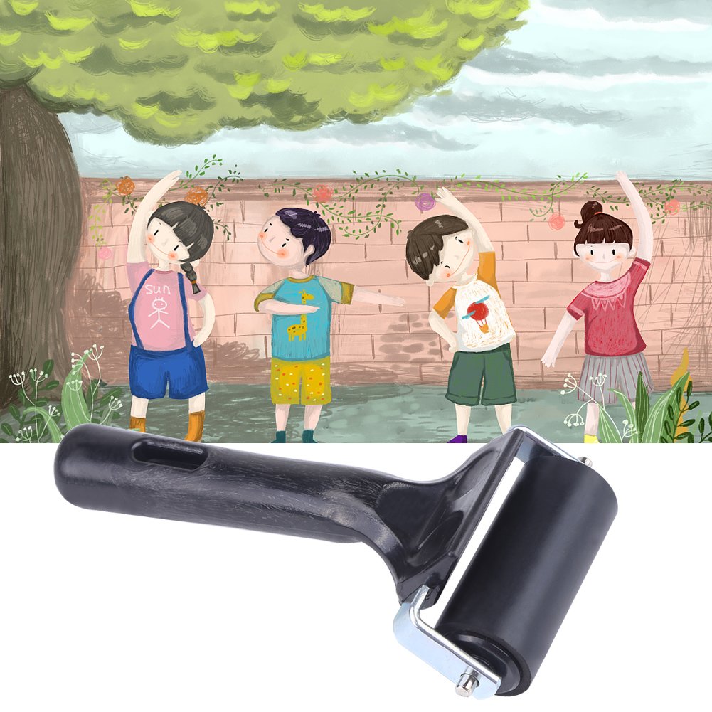 Simlug Soft Rubber Brayer, Rubber Brayer Roller Paint Brush Ink Applicator Art Craft Oil Painting Tool