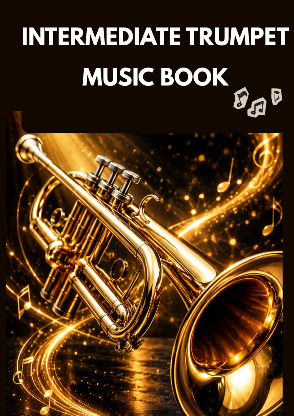 intermediate trumpet music book: Selection of trumpet sheet music popular songs arranged for intermediate players