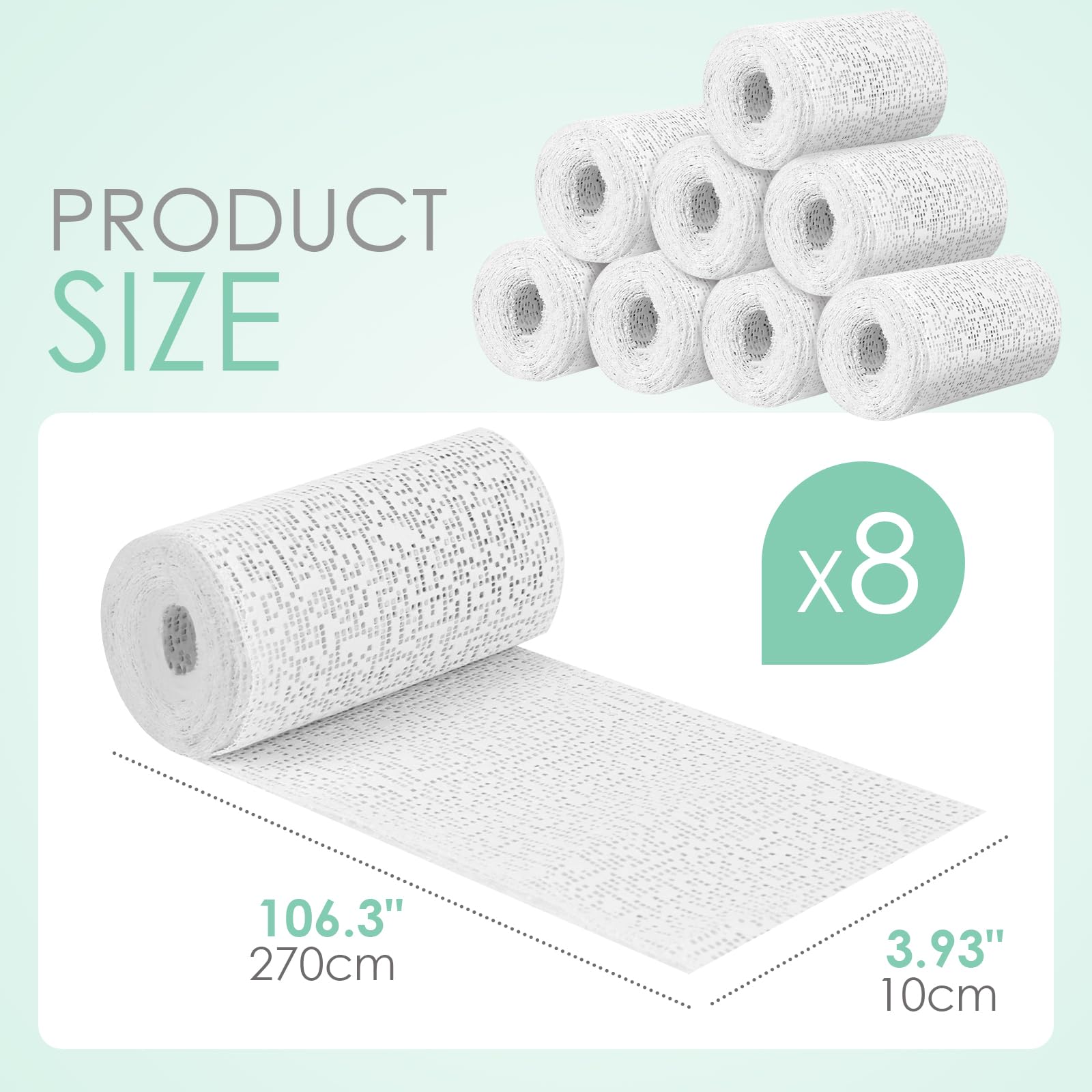 Juego de 8 vendas de yeso para el vientre del bebé, para embarazadas, vendaje de escayola, vendaje para impresión de yeso, vendaje de yeso, vendaje de yeso para bebés(10X270CM)