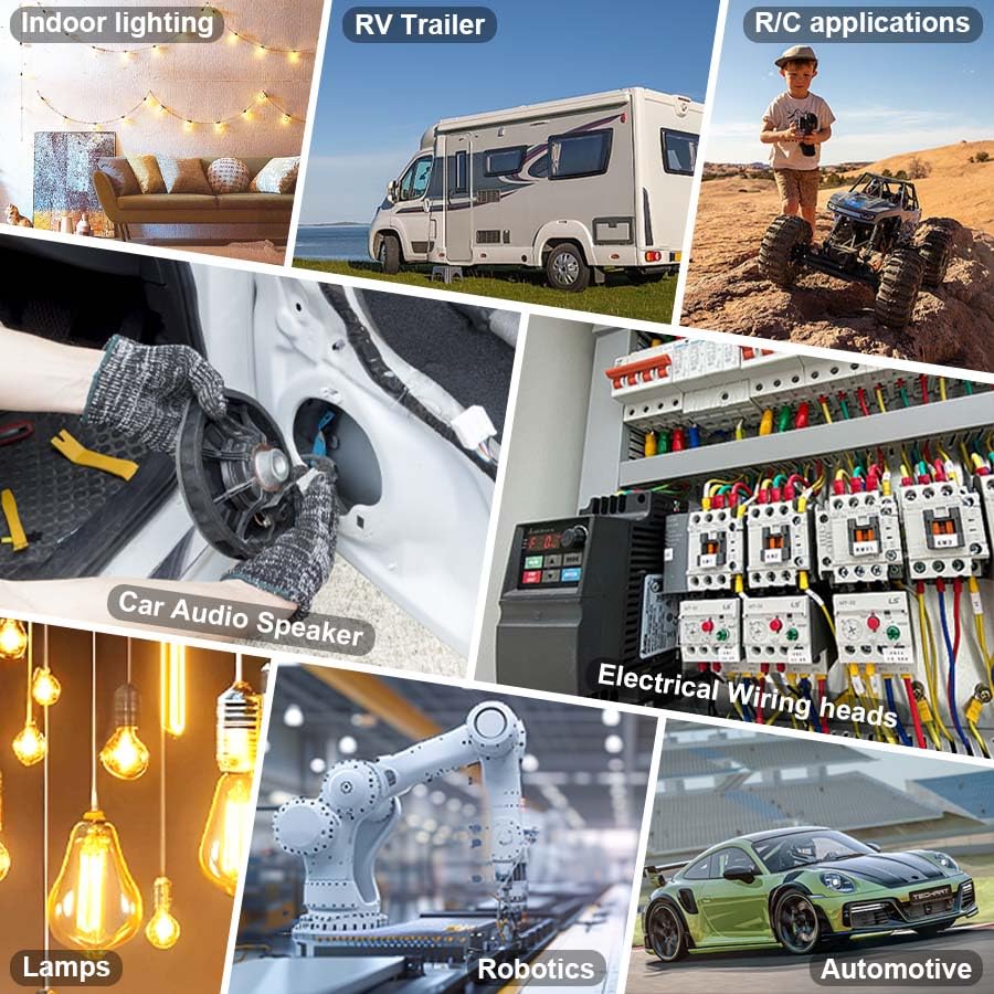 Miniatura 6 de Cable eléctrico de 6 AWG, cable de cobre estañado rojo de 50 pies y 50 pies para audio de automóvil, remolque, marino, cable fotovoltaico para luz