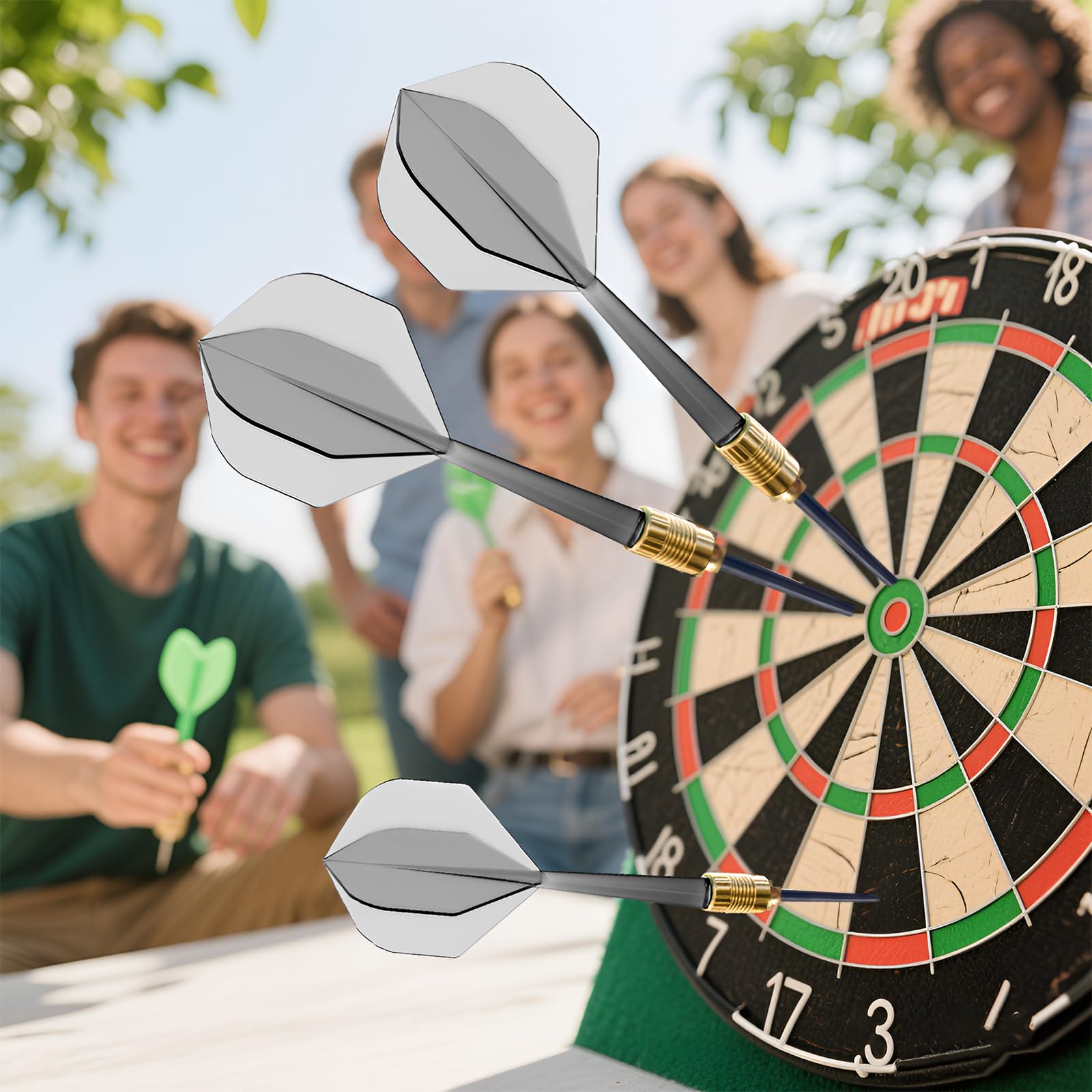 Punte per Freccette Acciaio 20 Pezzi con 50 Anelli di Gomma, Filo Darts Strumento di Conversione