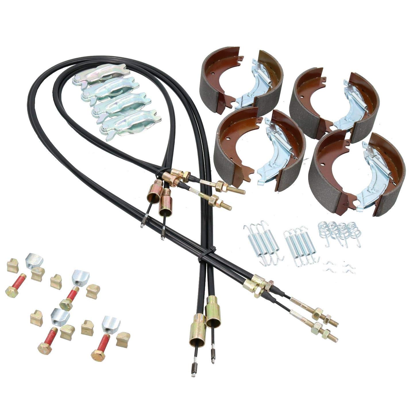 AB Tools Szczęka hamulcowa i kabel pełny zestaw do regeneracji dla przyczepy Ifor Williams Goods Trailer GD84 2700 kg