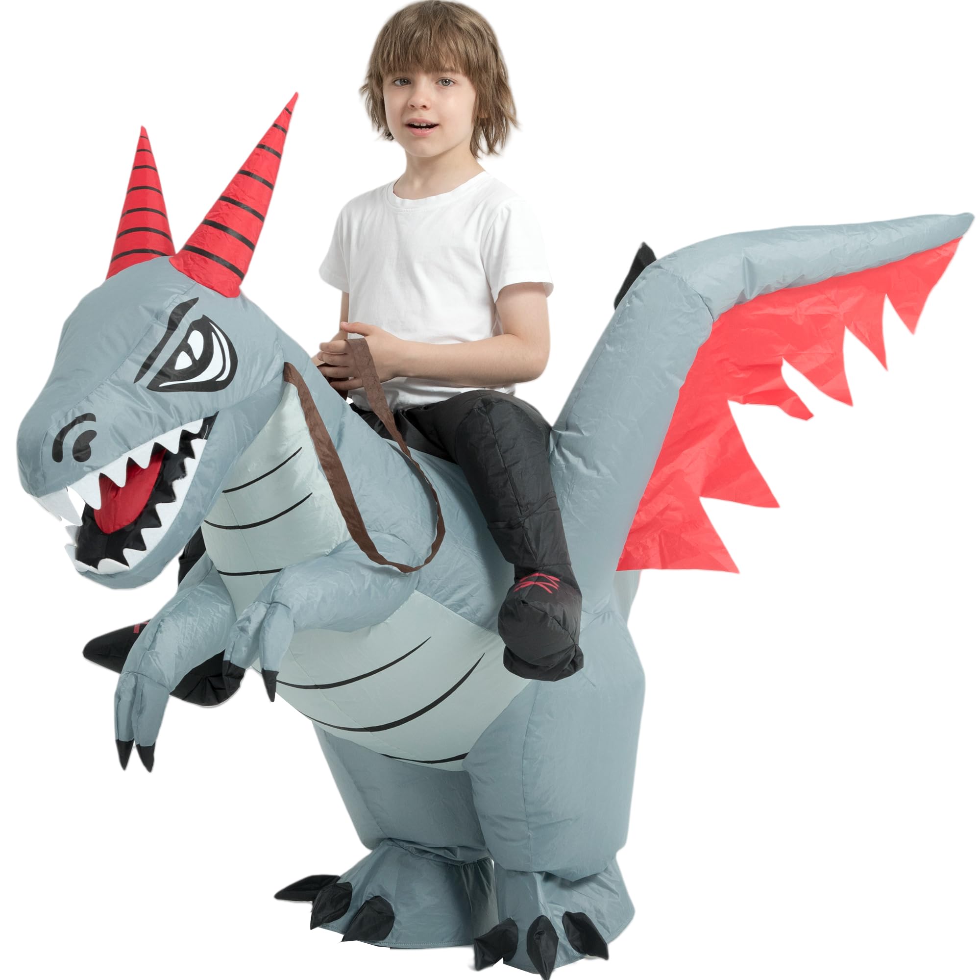 tasanor Blow Up Dragon Costume,Inflatable Costumes for Kids,Inflatable Dinosaur Costume,Halloween Costumes for Girls/Boys