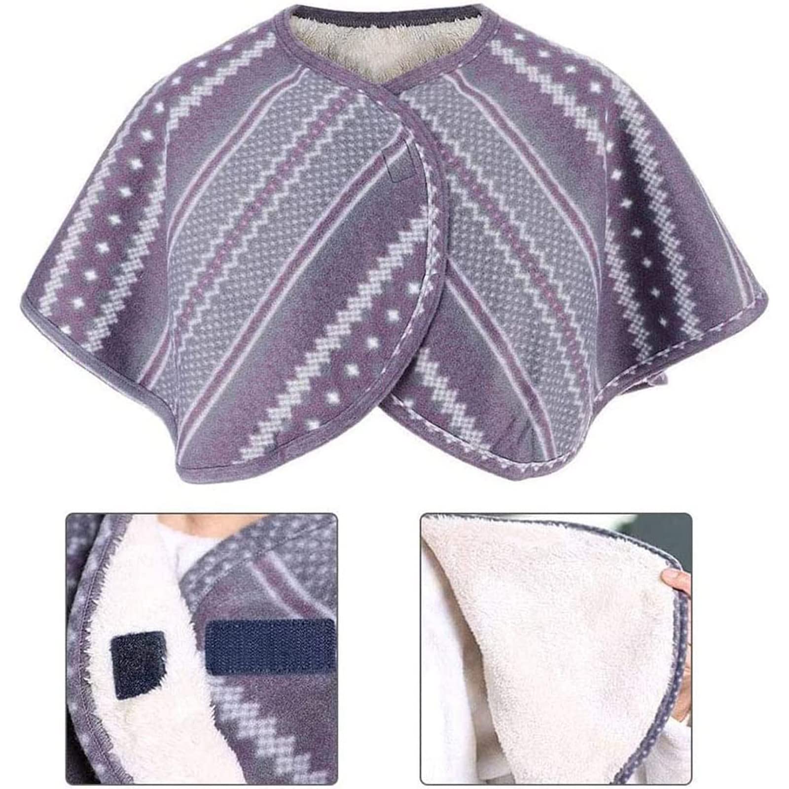 Scialle per la cura della sedia a rotelle addensato di lusso, coperta calda per spalla del paziente costretto a letto, coperta per spalla con mantello, adatta per prodotti per la cura degli