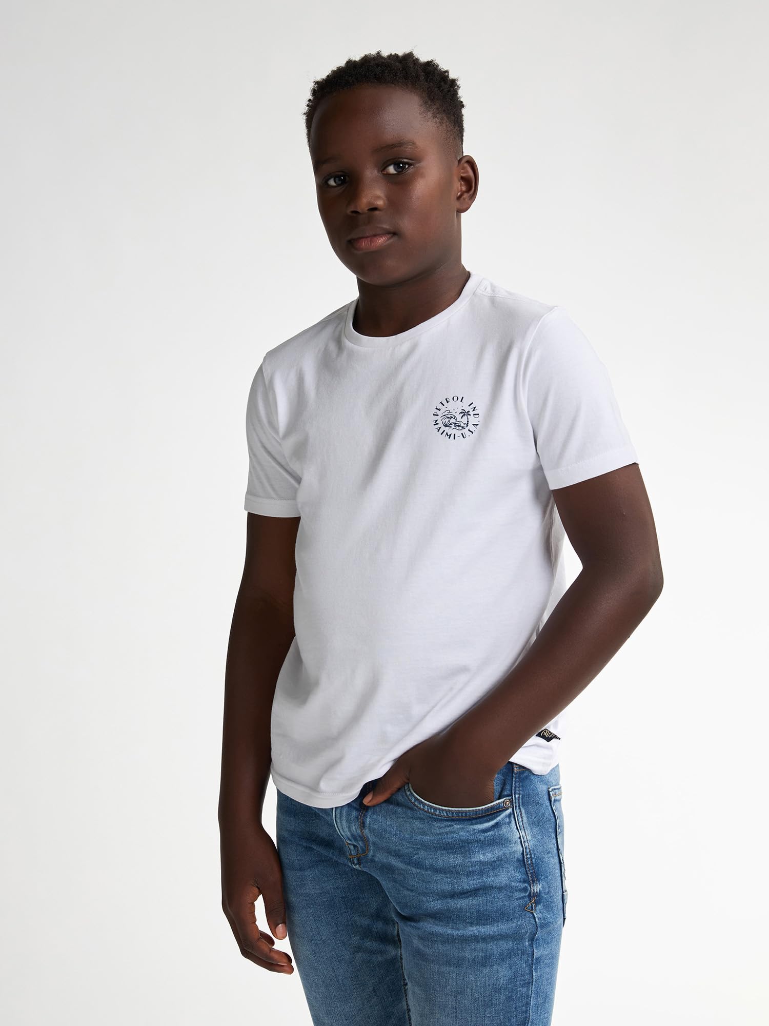 Petrol Industries Confezione da 2 magliette da ragazzo, maniche corte, scollo rotondo, con grafica, abbigliamento per bambini, confezione multipla