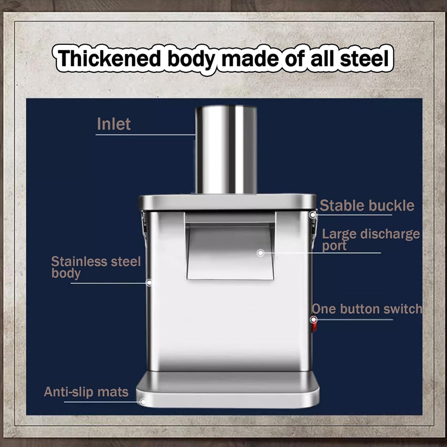 Food Processor and Blender, Electric Food Chopper, Kitchen Tool, Small Food Processor, Suitable for Most Vegetables and Fruits, 8Mm