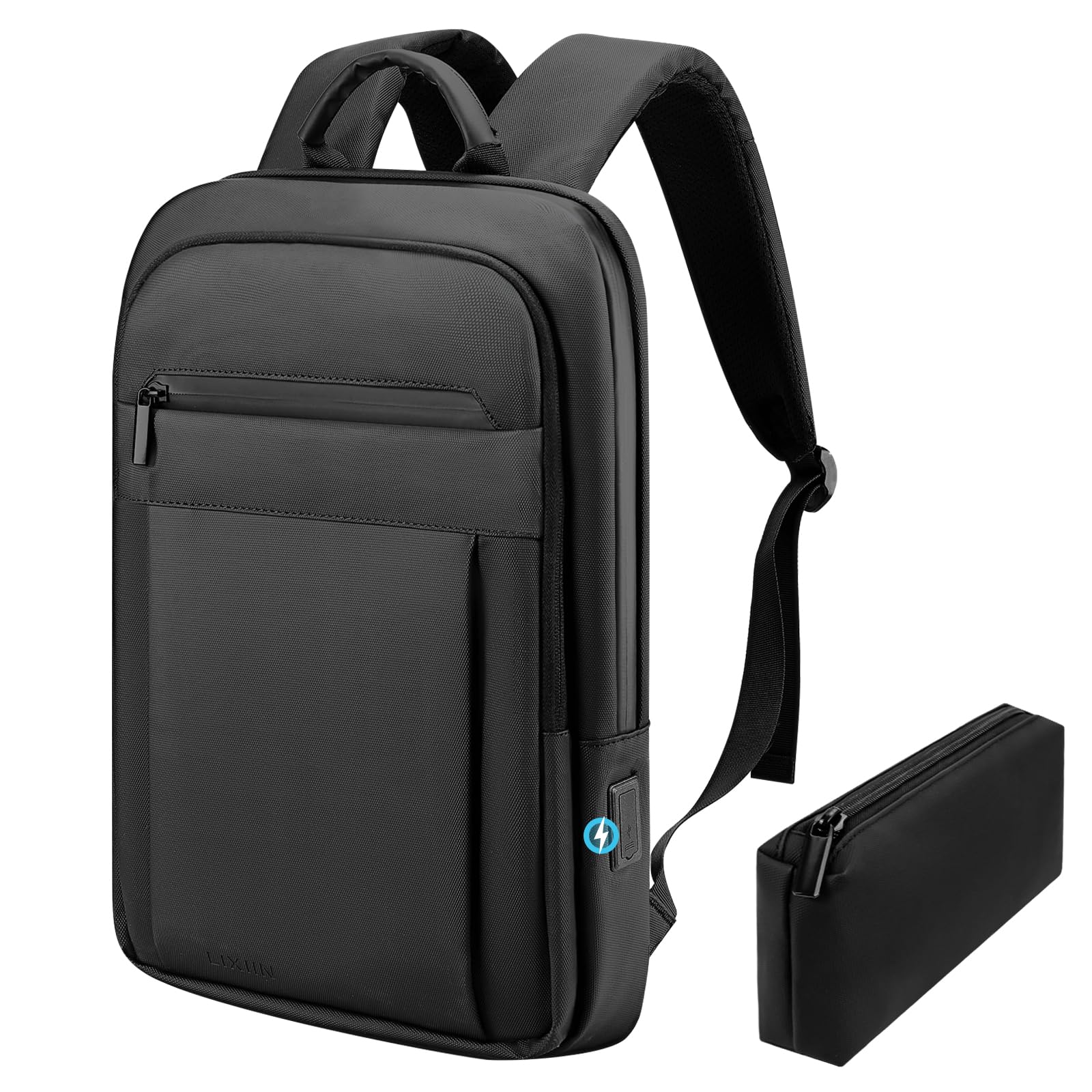 Lixiin Backpack for Men Women Lightweight Business Laptop Backpack for 15.6 Inch Computer Bag Slim Anti-Theft Backpack for Commuting Work Office