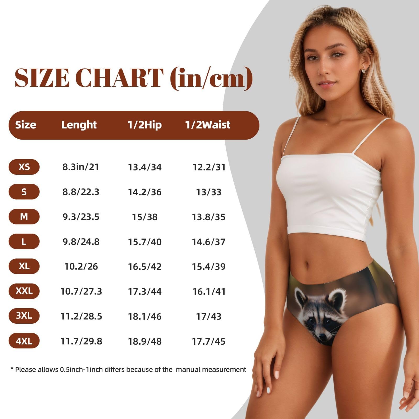 Śliczny szop pracz (1) nadruk bezszwowe majtki damskie dostępne styl komfort w majtkach damskich (XS do 4XL)
