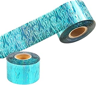 Lámina de uñas de color degradado de 120 metros, pegatina de Año Nuevo, diseño holográfico for uñas, pegatina de transferencia for arte de uñas, herramienta for uñas DIY, patrones decorativos(Azul)