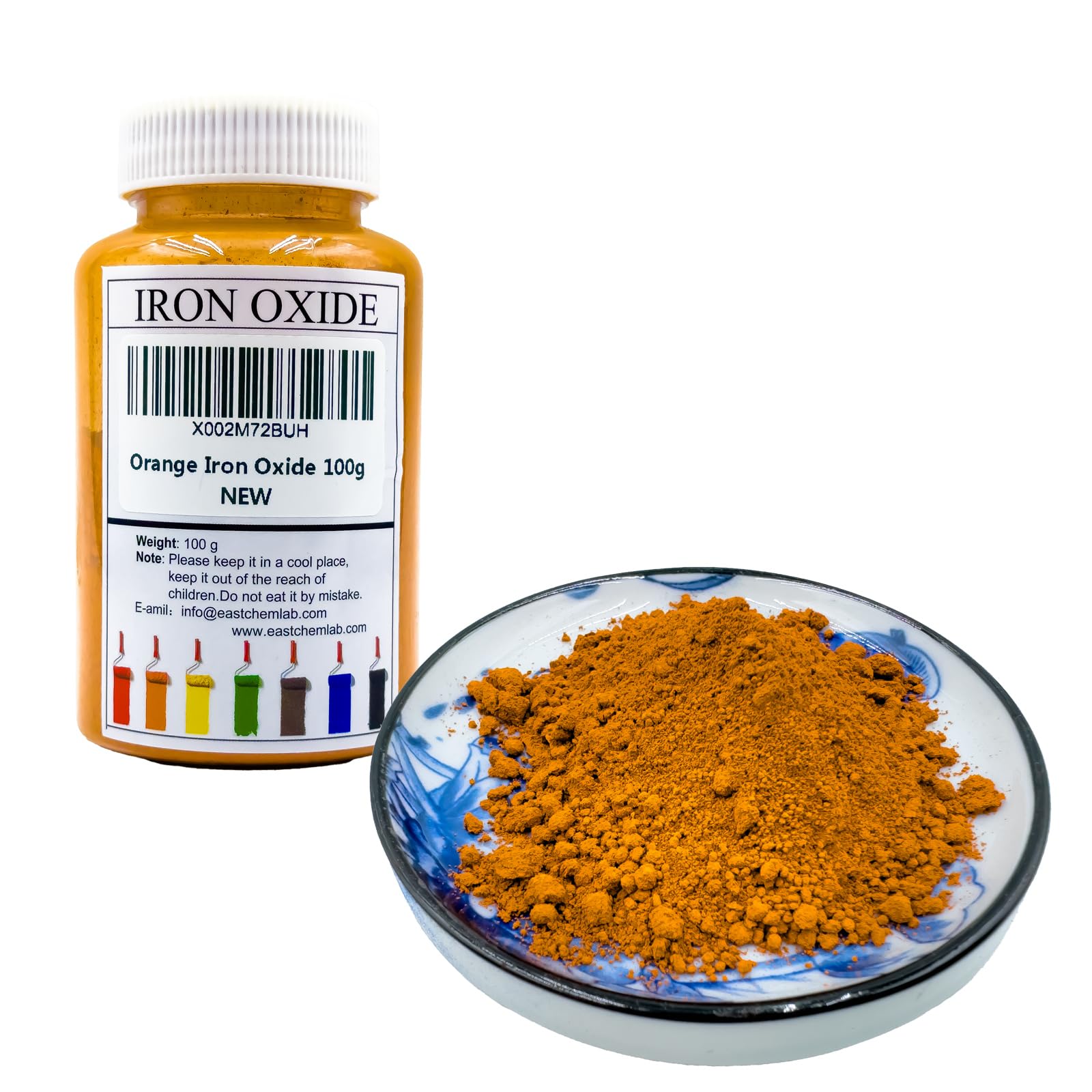 Orange Iron Oxide,Orange Oxide Mineral Powder, Iron Oxide Blend(100g)
