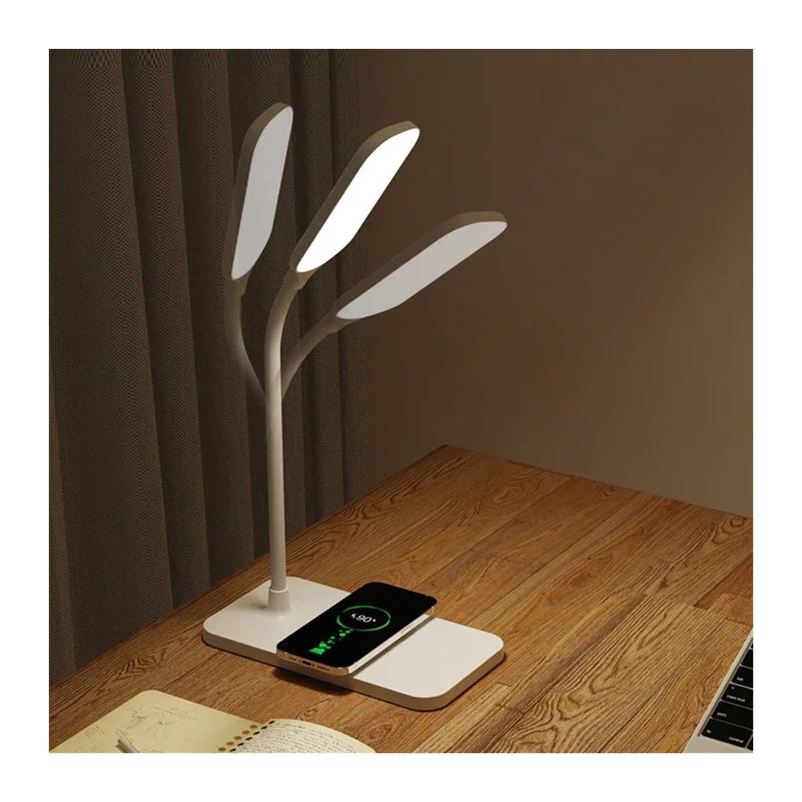 Lampada da scrivania a LED con caricabatterie wireless e presa USB