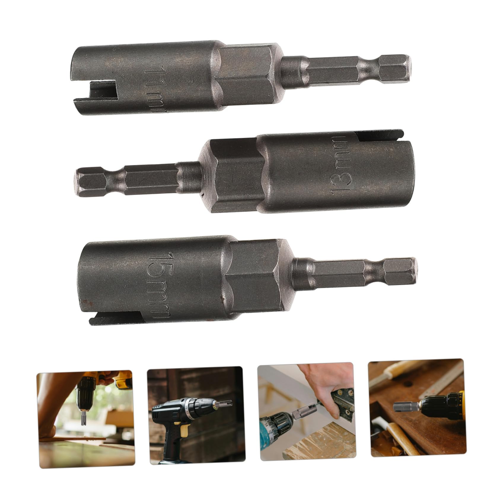Angoily 4 Set Presa A Vite Punte Da Trapano Per Avvitatore A Percussione Ruota Tappo Magnetico Strumenti Chiavi Chiave Per Dadi Per Bullone -v (acciaio Al Cromo Vanadio) Silver 3 Pezzi*4