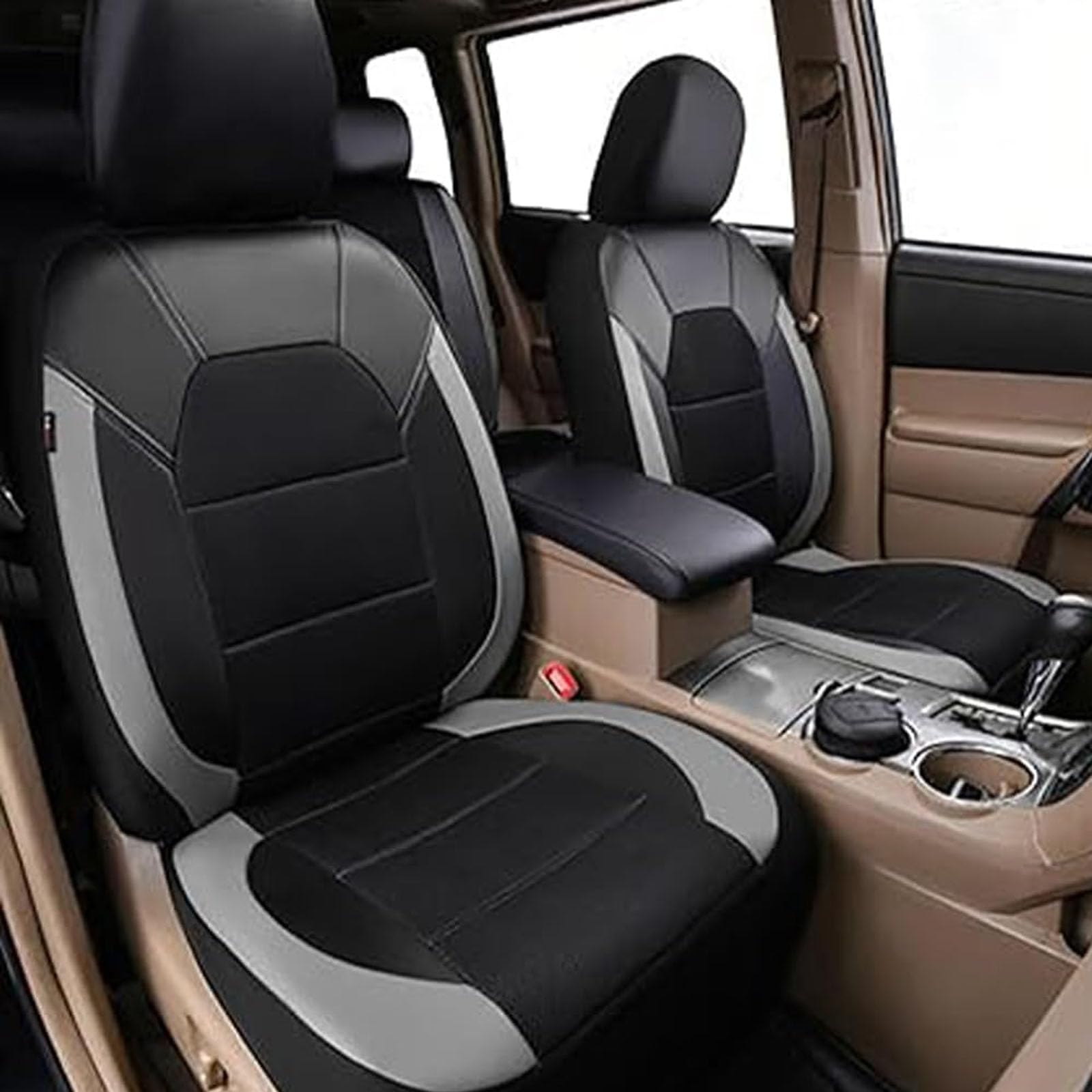 Pokrowce na fotele samochodowe, kompletny zestaw dla Hyundai Tucson NX4/ Hybrid/N-Line 2021-2023 2024 2025 2026, skórzane pokrowce na przednie i tylne siedzenia samochodowe, zestaw pokrowców