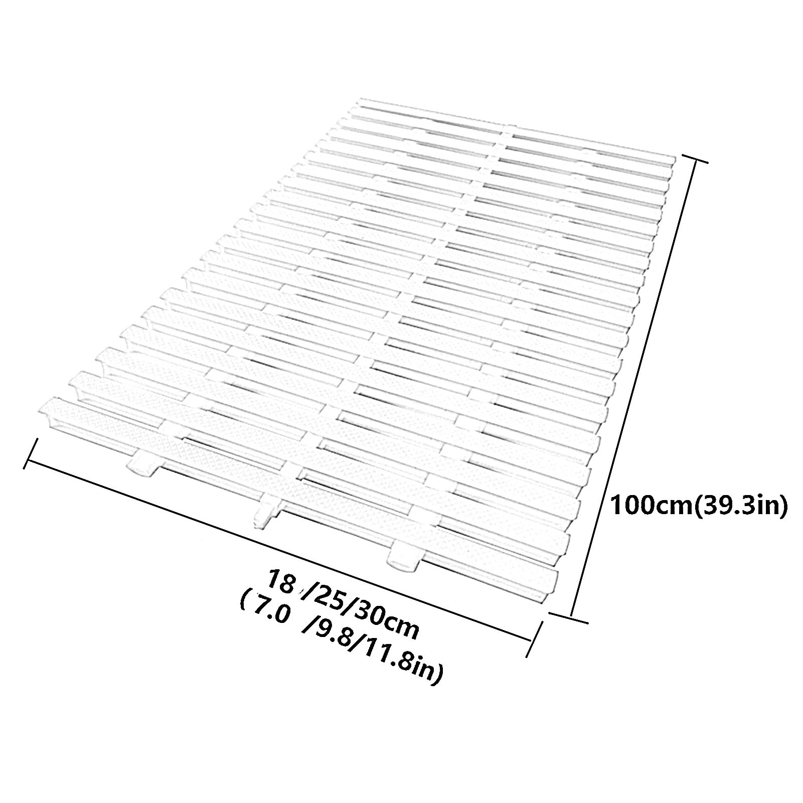Rejilla de ABS para Piscinas, Rejilla de desagüe, Rejilla de desagüe para duchas, Cubierta de Drenaje Vial, Placa de Cubierta de Piso con Rejilla Cuadrada (Color: Blanco Roto (7.0x39.3 pulga