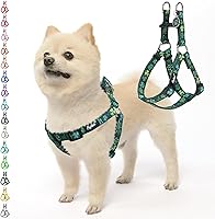 Vista 54 de PUPTECK Arnés para perro sin tirones, suave y ajustable, de nailon básico, chaleco para cachorros para caminar al aire libre con etiqueta