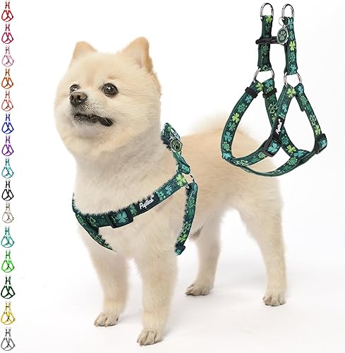 Miniatura 54 de PUPTECK Arnés para perro sin tirones, suave y ajustable, de nailon básico, chaleco para cachorros para caminar al aire libre con etiqueta