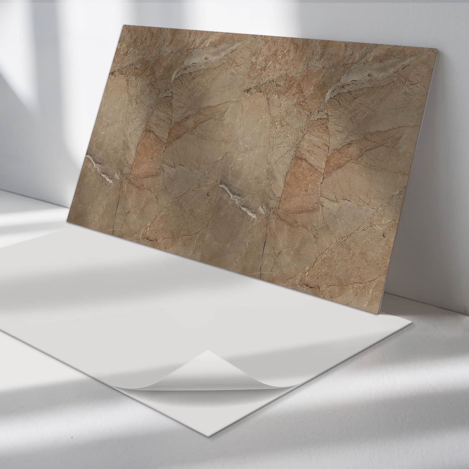 Panneaux autocollants rectangulaires 60x30 cm imitation pierre naturelle