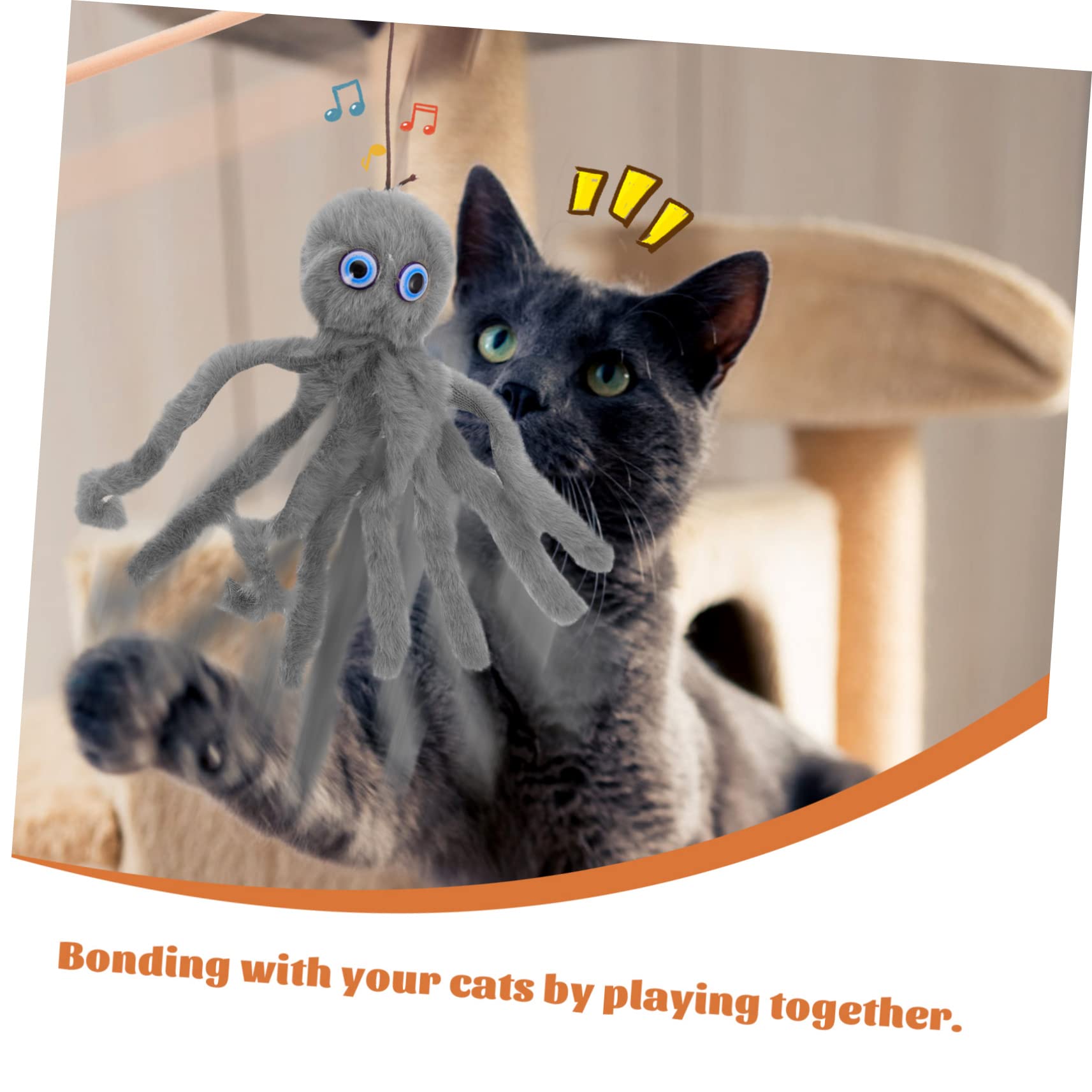 Yardwe 10 Piezas Masticar Juguetes Juguete para Mascotas Juguetes interactivos para Gatos de Interior Peluche Juguete para rascar Gatos Varita de Juguete para Gato un Tipo Divertido Vara