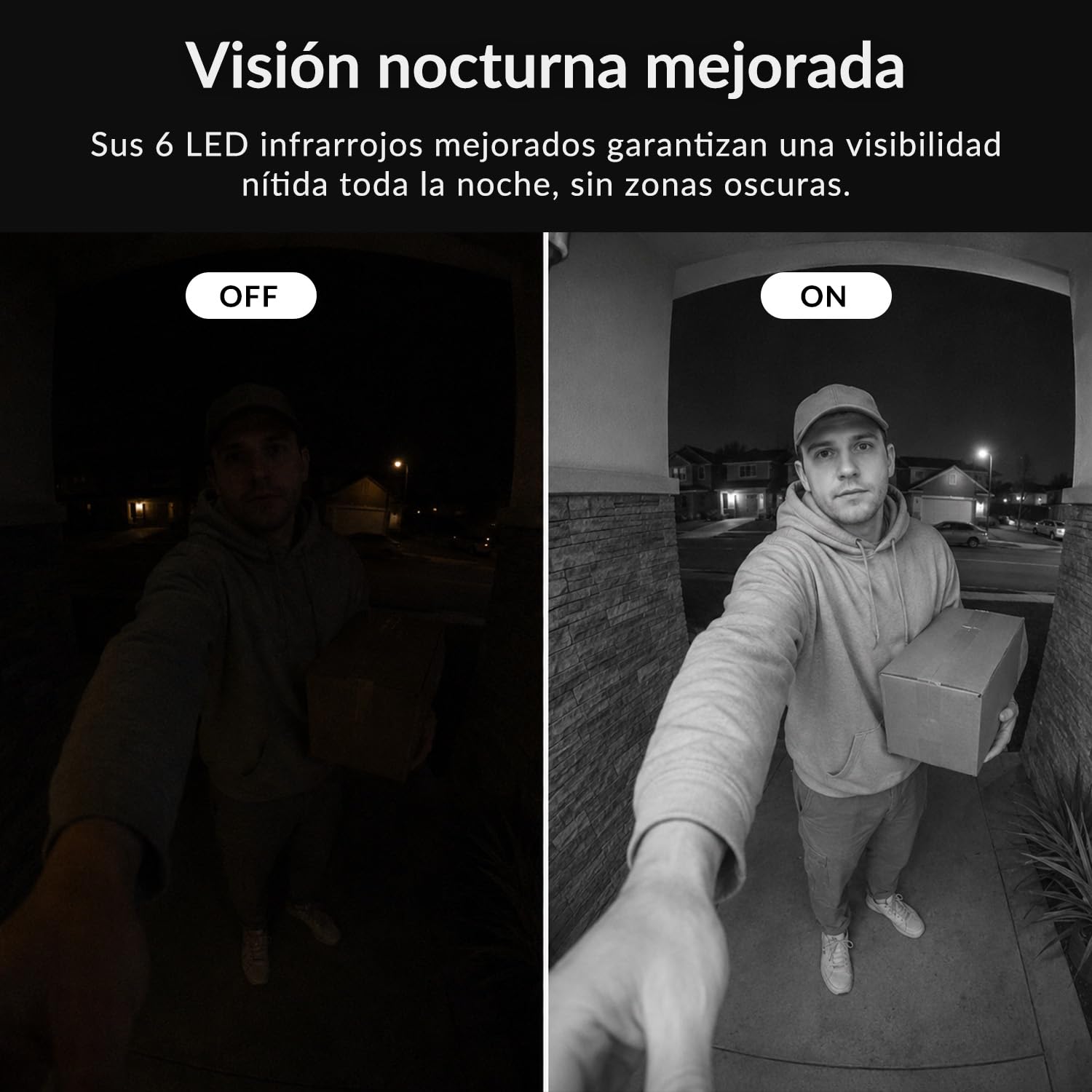 Zeerkeer Timbre Inalámbrico con Cámara Exterior Impermeable Sin Wi-Fi | Batería Recargable de 1000 mAh, Visión Nocturna IR, Audio Bidireccional, Resistente a la Lluvia, Videoportero Inalámbrico