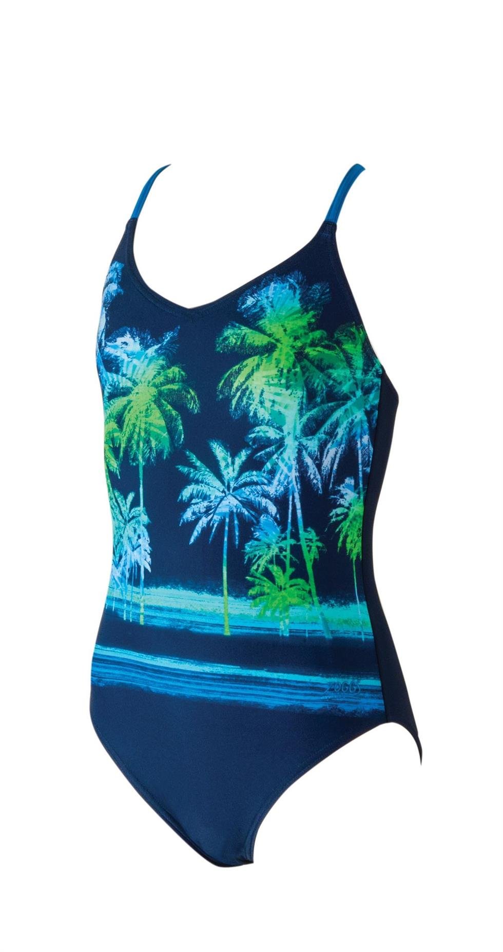 ZoggsGirl's Miami Tropics Strappy Xbk Zoggs Girl's Miami Tropics Strappy XBK Swimming Costume - Multi-Colour/Navy, 26-Inch/6 - 7 Years