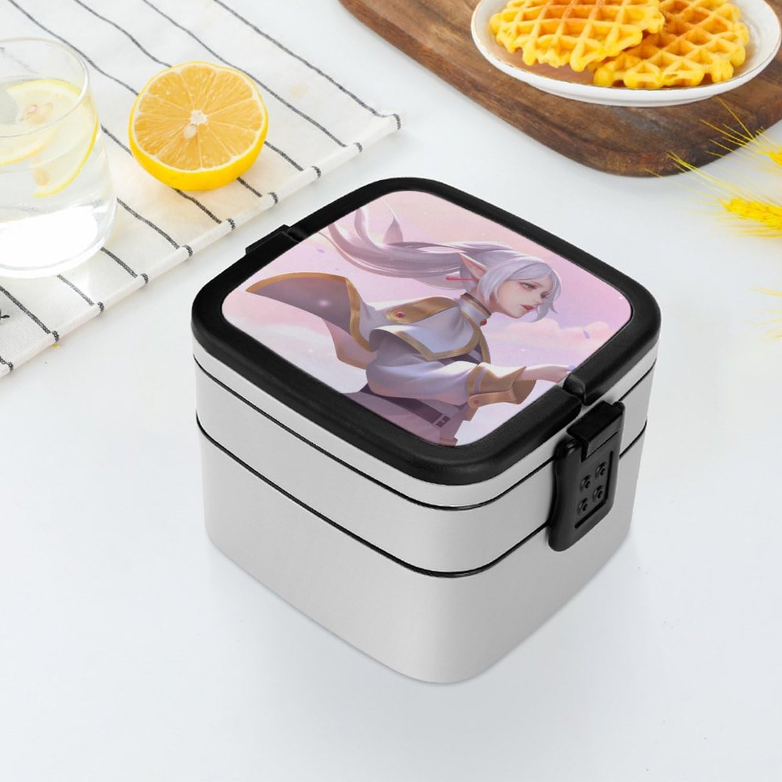 Amazon｜葬送のフリーレン弁当箱弁当箱 2段 持ち運びが容易女性 男性