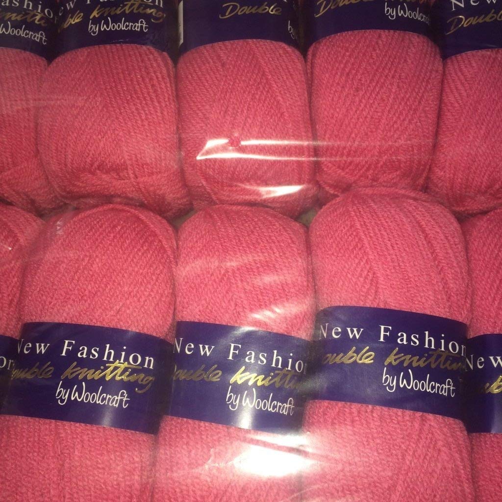 5 x 100g Woolcraft Dk Double Knitting Wool, Yarn (5 x 100g Mexican Rose 488)