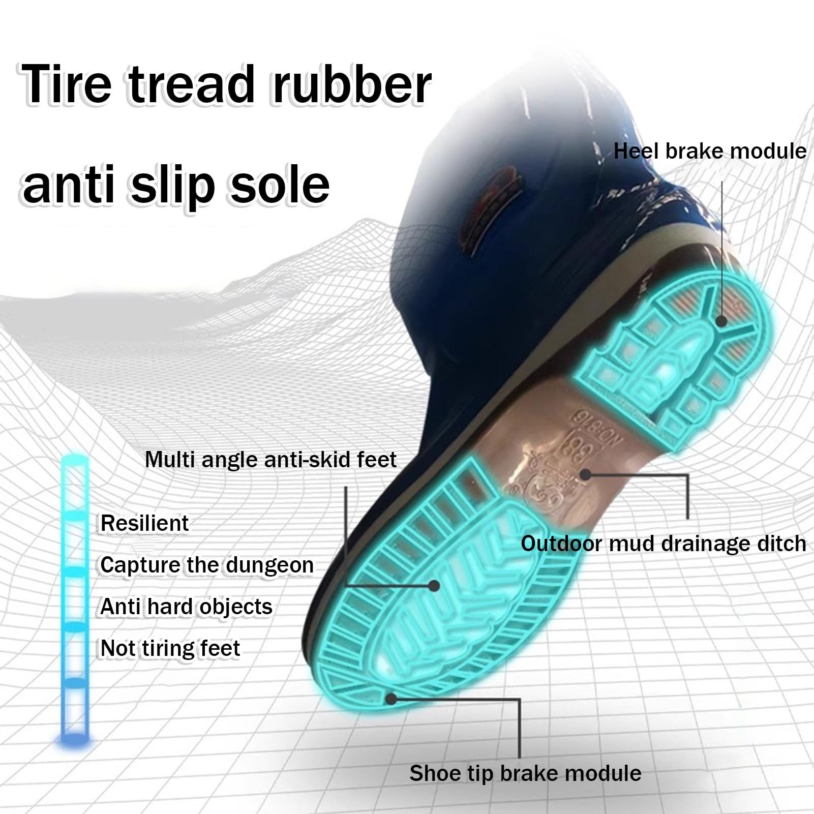 Stivali A Coscia da Pesca Stivali da Acqua Leggeri e Impermeabili in PVC, usati per la Pesca Subacquea, Il Lavaggio dell'auto e la Caccia.