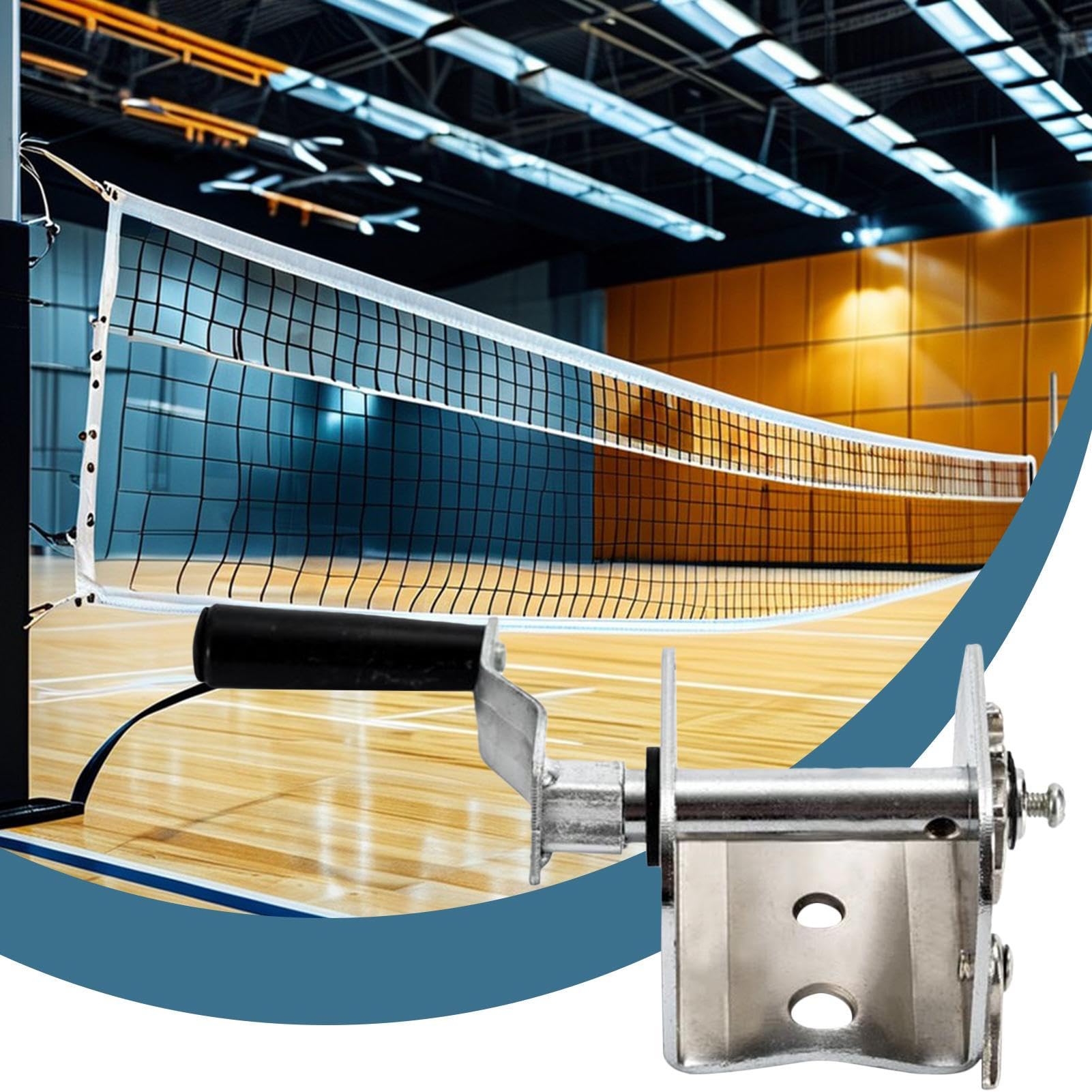 Verricello di tensione per rete di pallavolo – Tenditore per fune manuale in ghisa | Tenditore di rete per pali da pallavolo | Tenditore di , sportivi per io